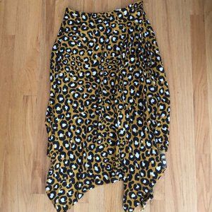 Who What Wear Cheetah Midi Skirt
